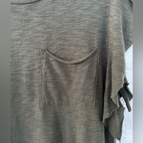 Free People We The Free So Easy Tee Shirt Army Green Medium - Picture 8 of 11